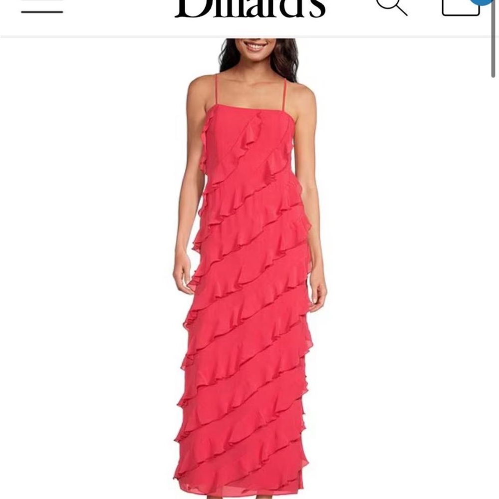 Elegant Pink Ruffle Dress
